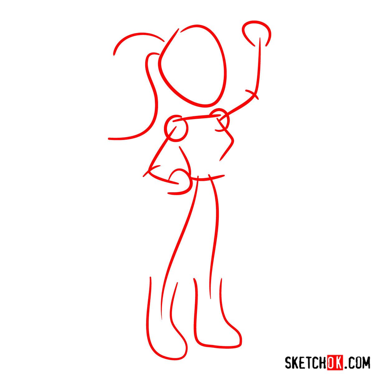 How to draw Leela from Futurama - step 01